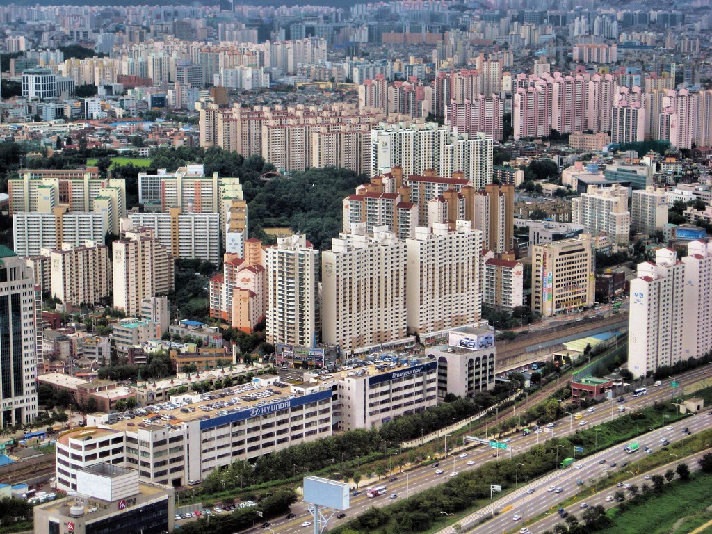 Apartment buildings in Seoul